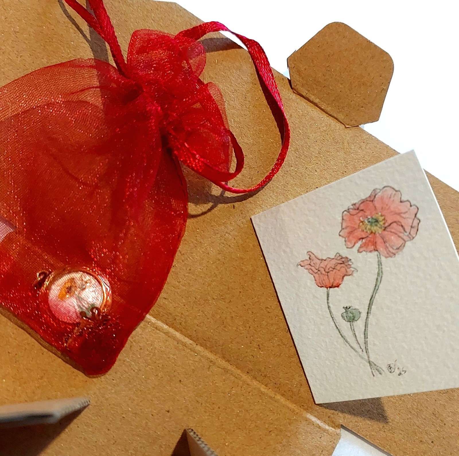 9 Carat Gold and Ruby & Diamond Earrings – with Gift Tag