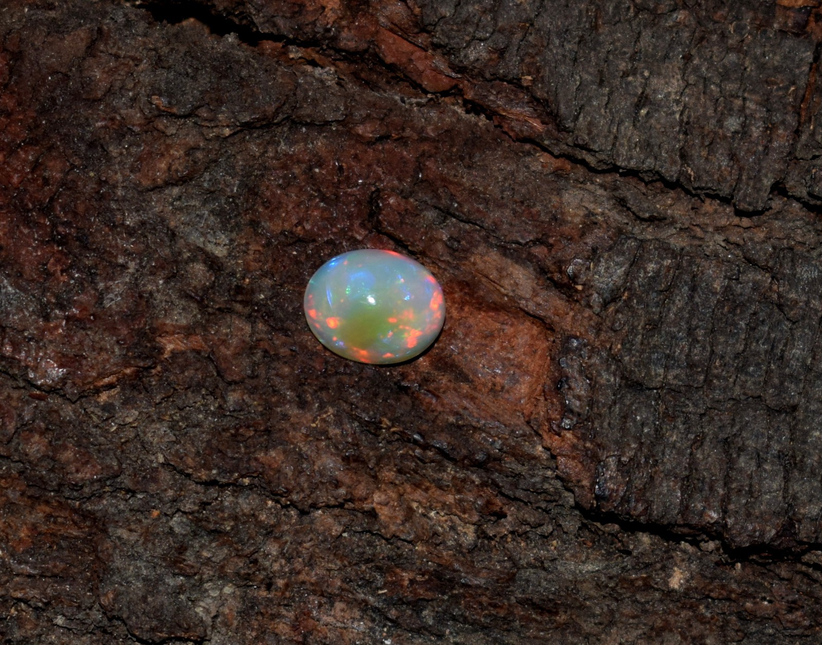 Natural Ethiopian Wello Fire Opal Cabochon Gemstone 7X9mm Loose AAA A08