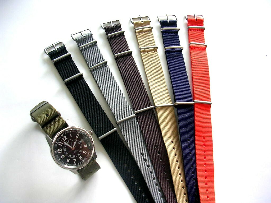 19mm Black-Grey NATO G10 Ballistic nylon utc RAF bonded IW SUISSE 16 18 20 22 24