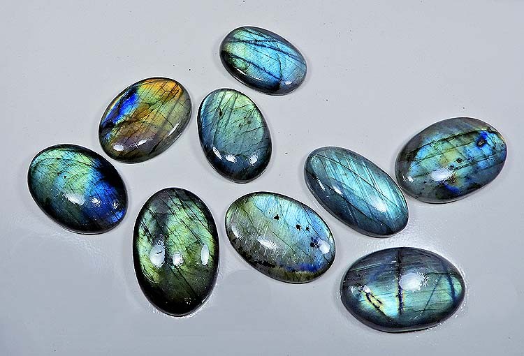 Natural Multi Flash Labradorite loose Cabochon Oval Gemstone Wholesale Lot