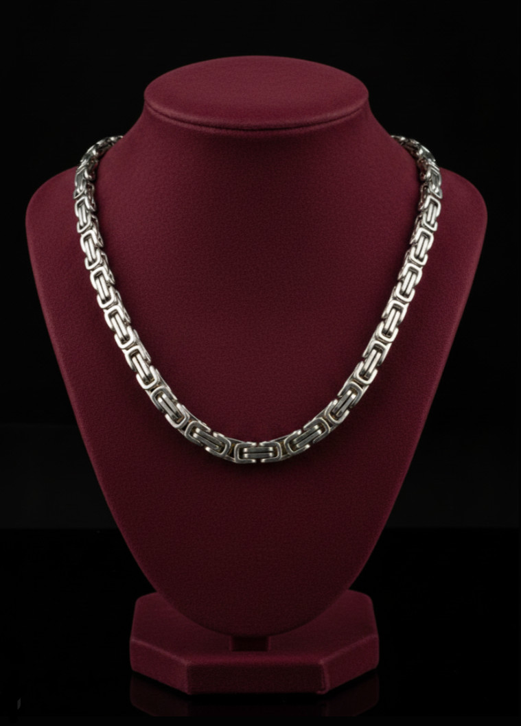 Byzantine Chain Necklace Stainless Steel 4mm / 5mm / 6mm / 7mm / 8mm / 10mm