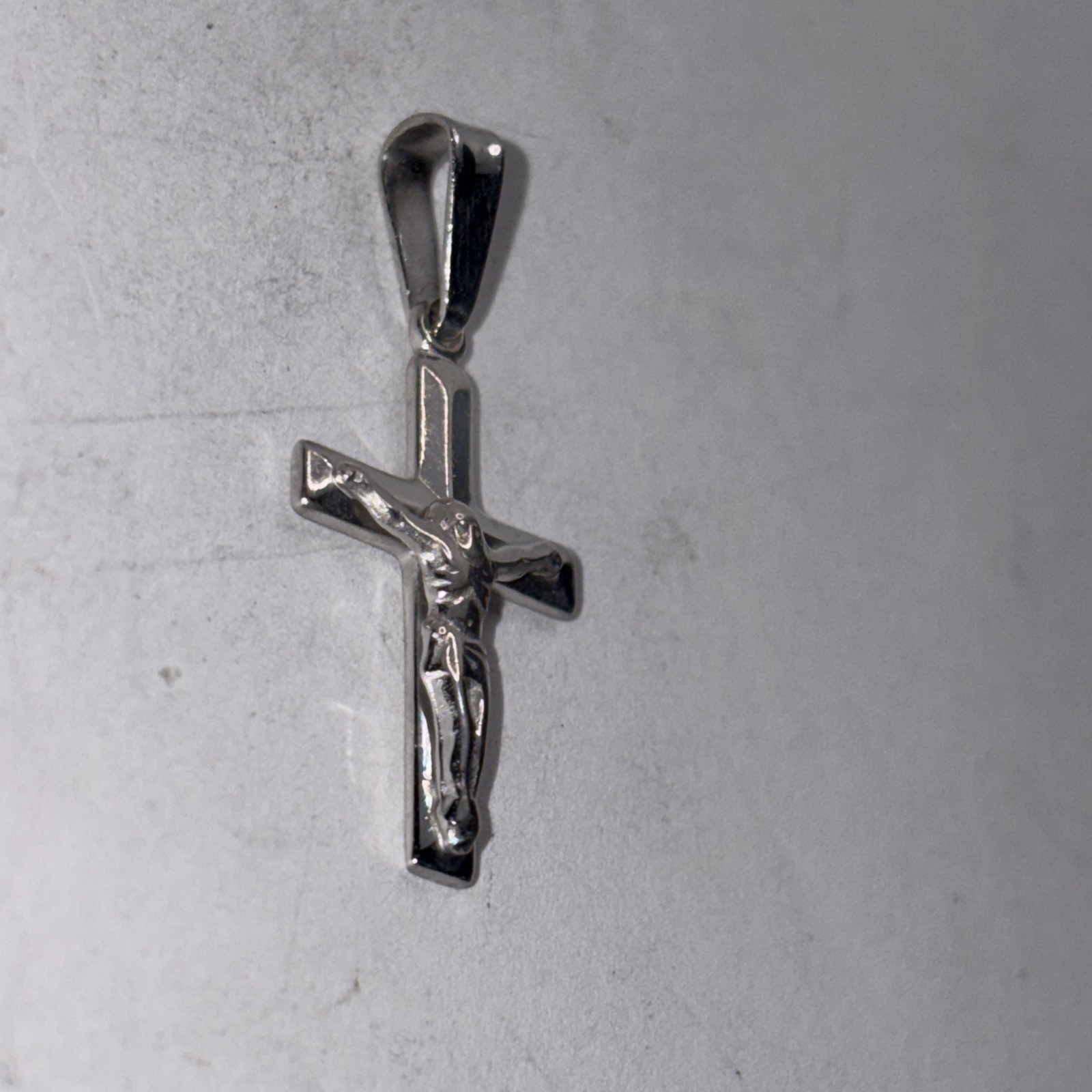 Real Solid 925 Sterling Silver Mens Cross Jesus Piece Crucifix Pendant 925