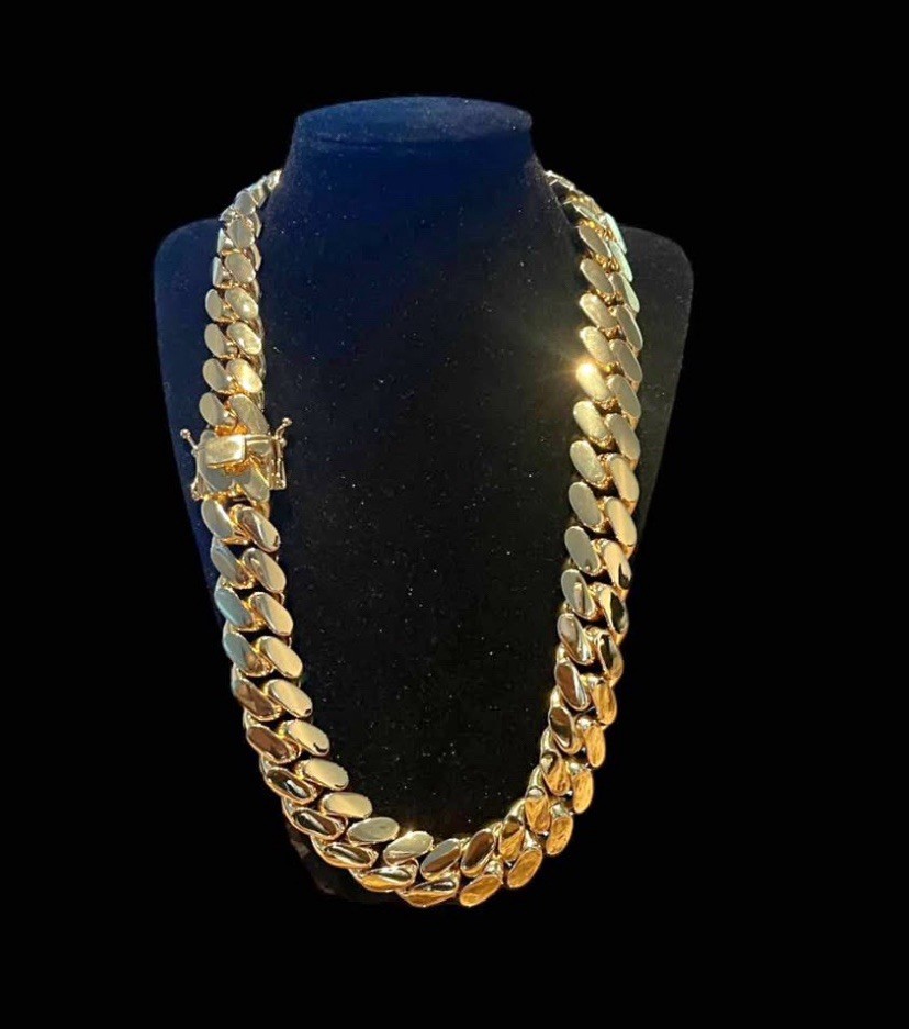 Miami Cuban Link Gold Plated High Quality Heavy Chain 18k