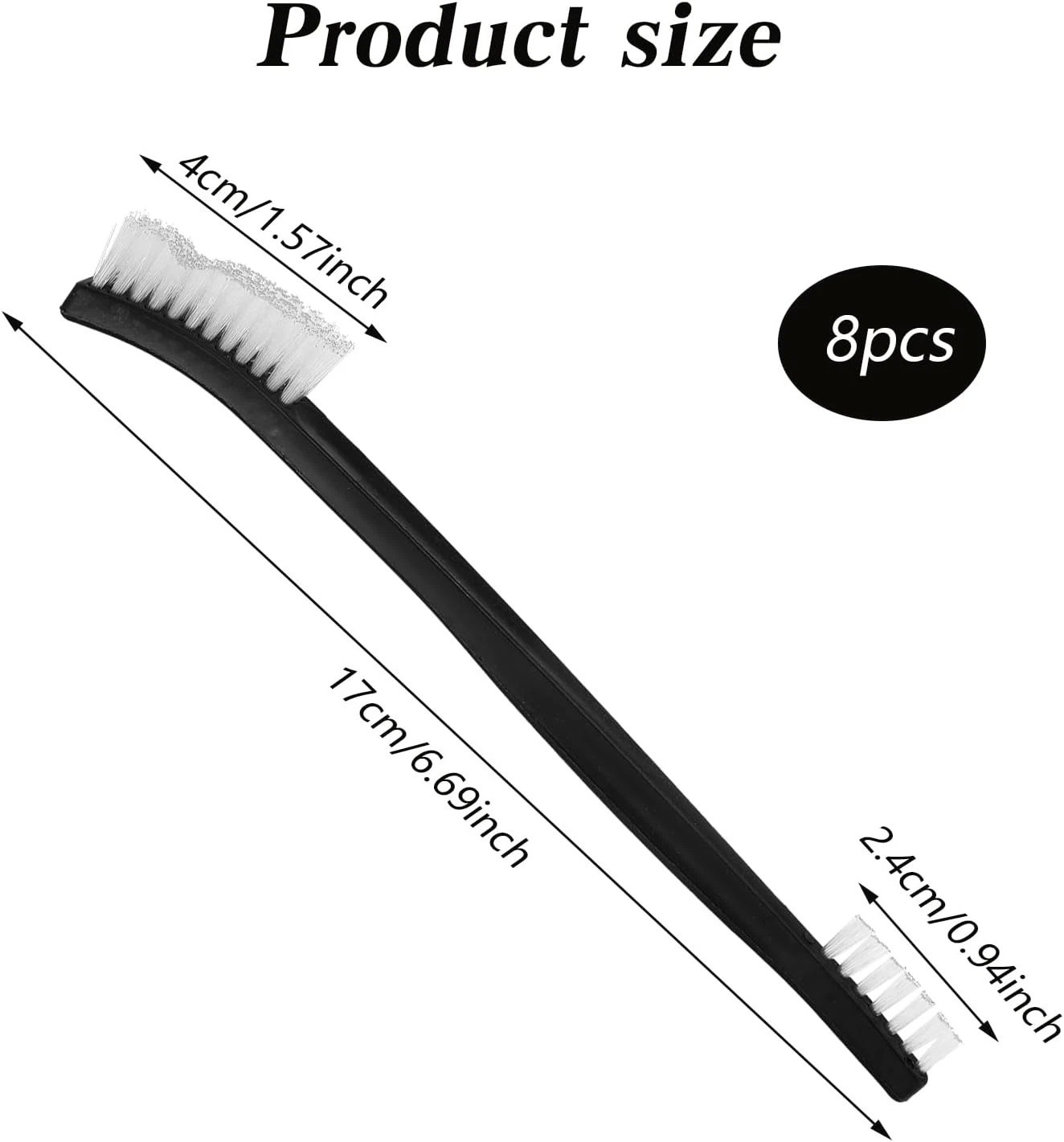 10PCS Double Ended Nylon Cleaning Brushes Small Detail Crevice Cleaner Jewelry