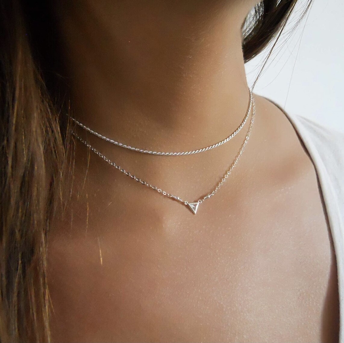 Chocker Necklace Solid 925 Sterling Silver 14 Inch Ladies Chain Jewelry Gift