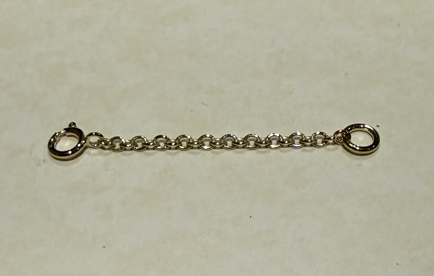 9ct HEAVY Gold Extender Safety Chain 1 x Bolt Rings MULTI LENGTHS FREE POST
