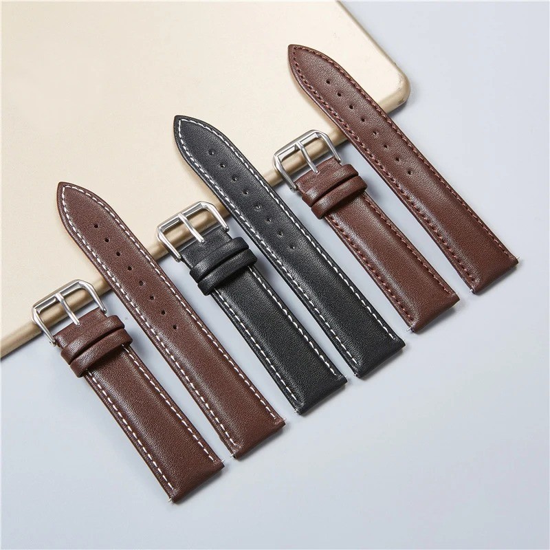 18mm 20mm 22mm 24mm Genuine Leather Watch Band Strap Bracelet