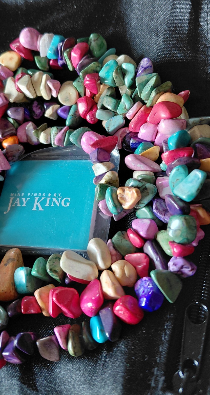 Jay King Mine Finds 60″ Multi-Strand Gemstone Chip Beaded Endless Rope Necklace