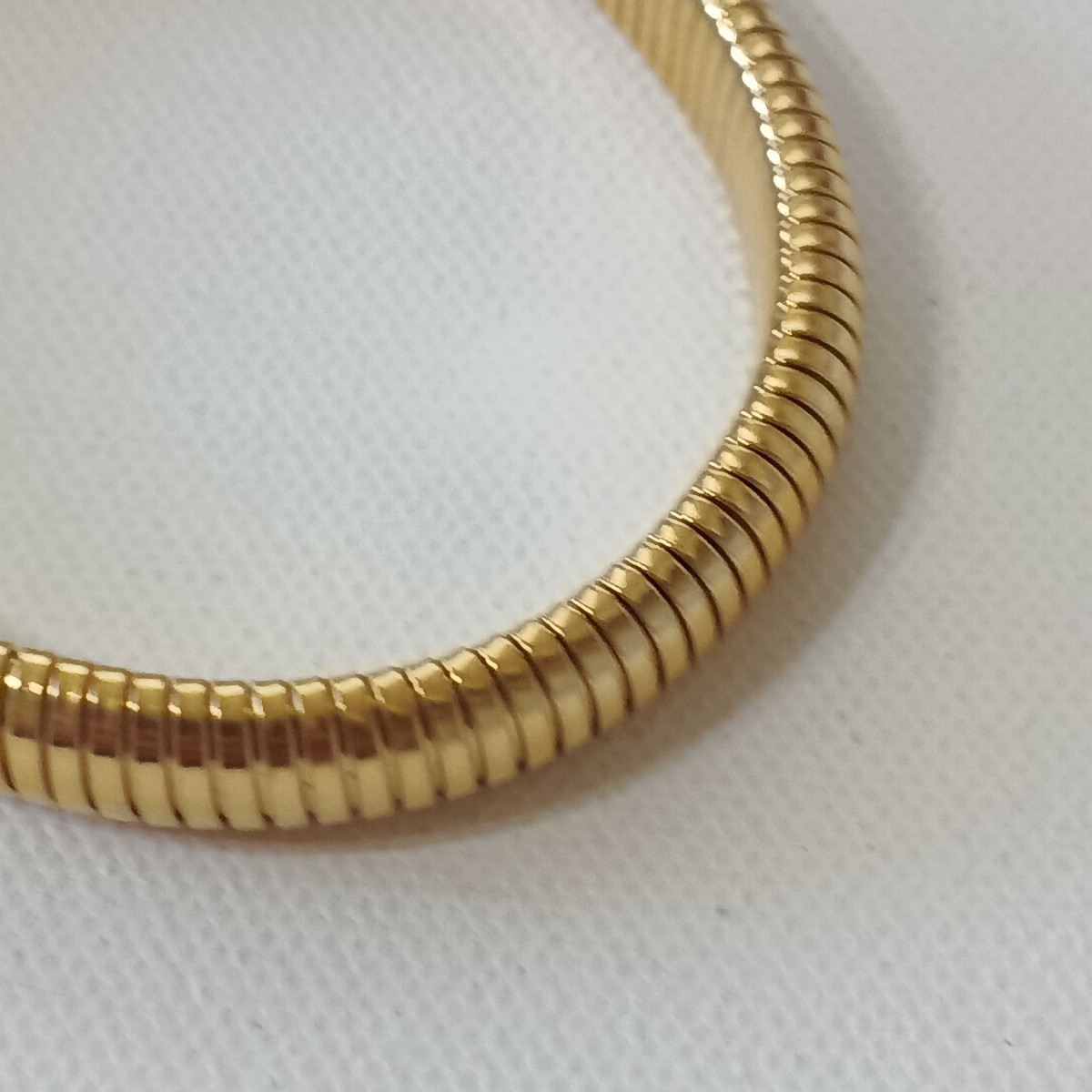 Women Bracelet Bangle 8 in length elastic stainless steel gold