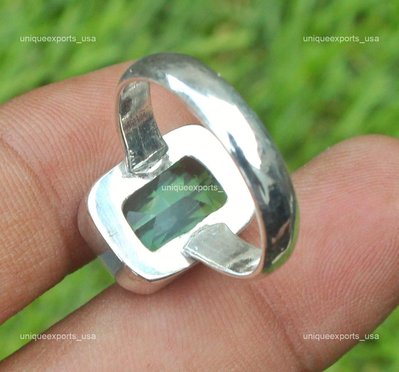 Aquamarine Gemstone Not Applicable Boho Wife Band March Ring 925 Sterling Silver
