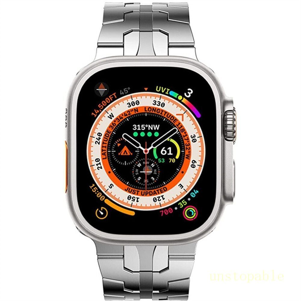 TPU Case Titanium Metal Band Strap For Apple Watch Ultra 2 49m 10 9 8 7 6 5 SE 2
