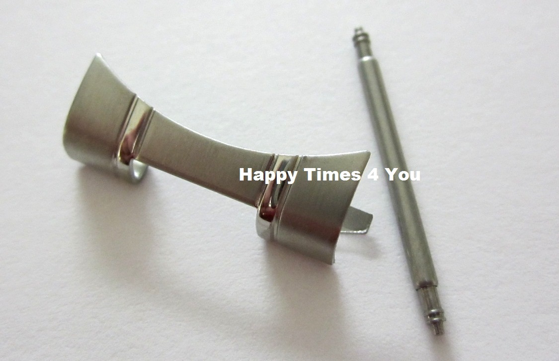 Watch Band Bracelet Curved End Piece With Spring Bar