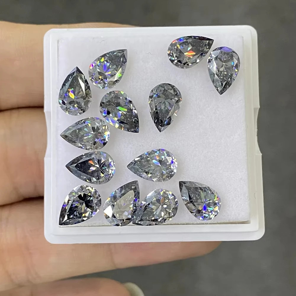 Quality Gray Color 0.5-3ct Multi-Shaped Moissanite Loose GRA for Jewelry Making