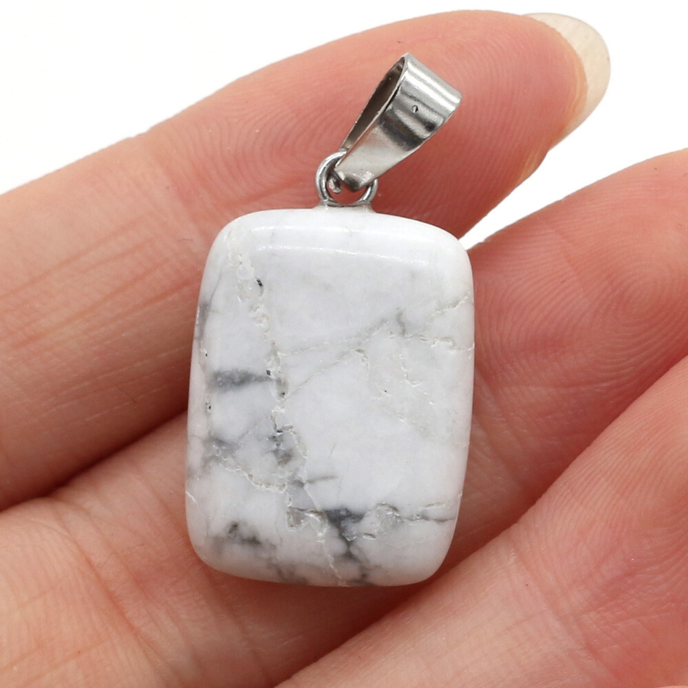 20 Pcs Natural Chakra Healing Crystal Agate Stone Pendants for Jewelry Making