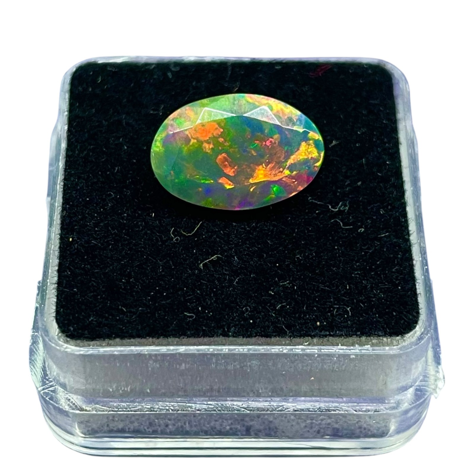 2.25 Cts Natural Black Opal 12x8mm Oval Cut AAA+ Quality Flashy Loose Gemstone
