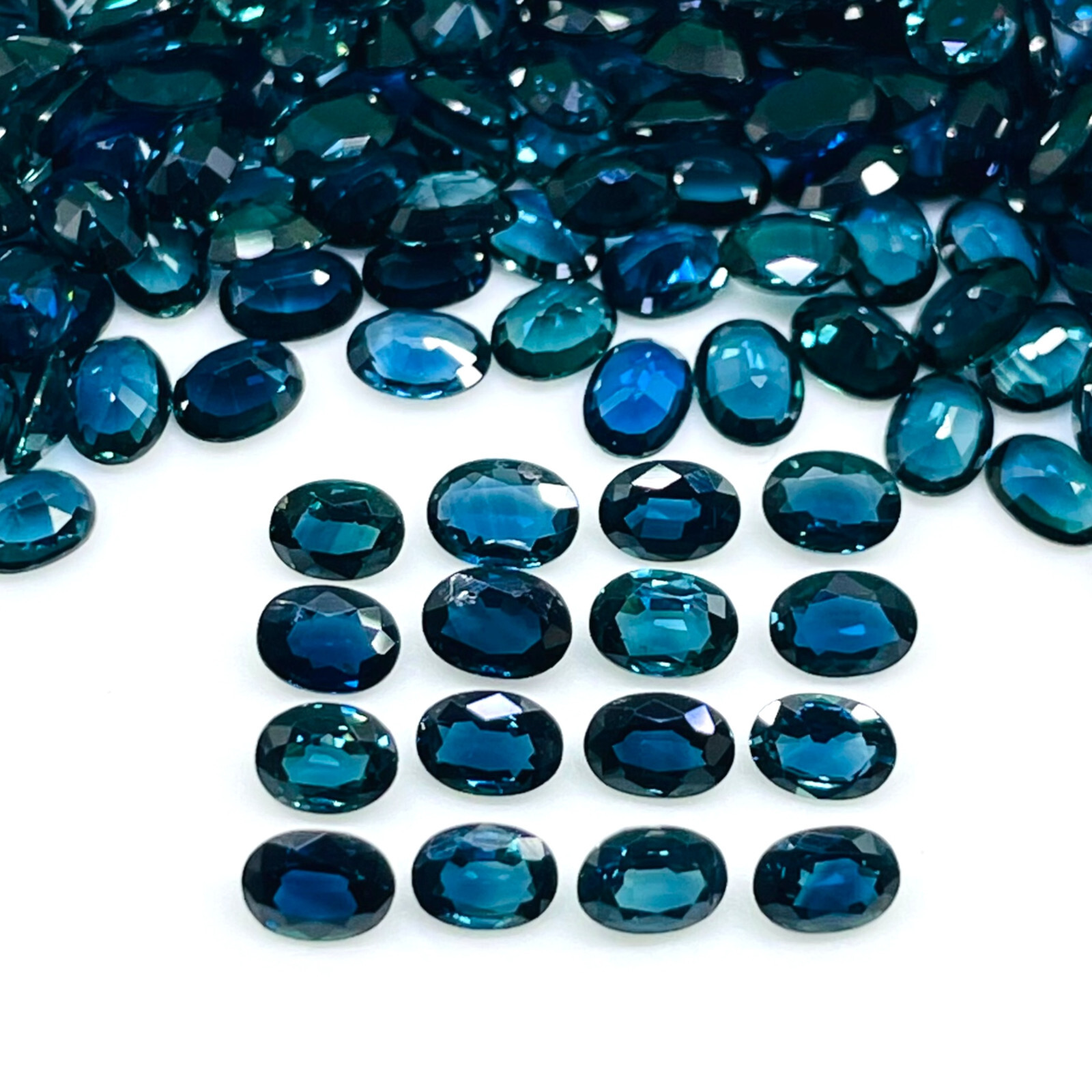 VVS 9 Pcs Natural Ceylon Blue Sapphire 3.5×2.5mm Oval Cut Loose Gemstones Lot