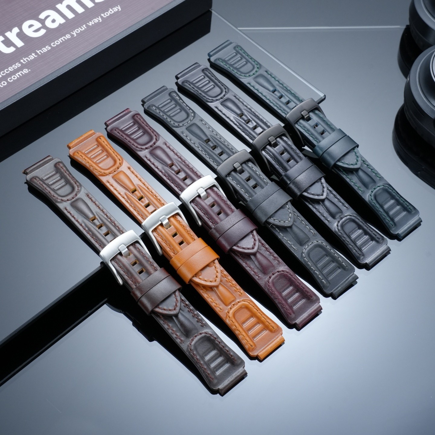 For Casio 3299 AE-1200WH AE1300 1200 WS1600 Retro Cowhide Leather Watch Strap