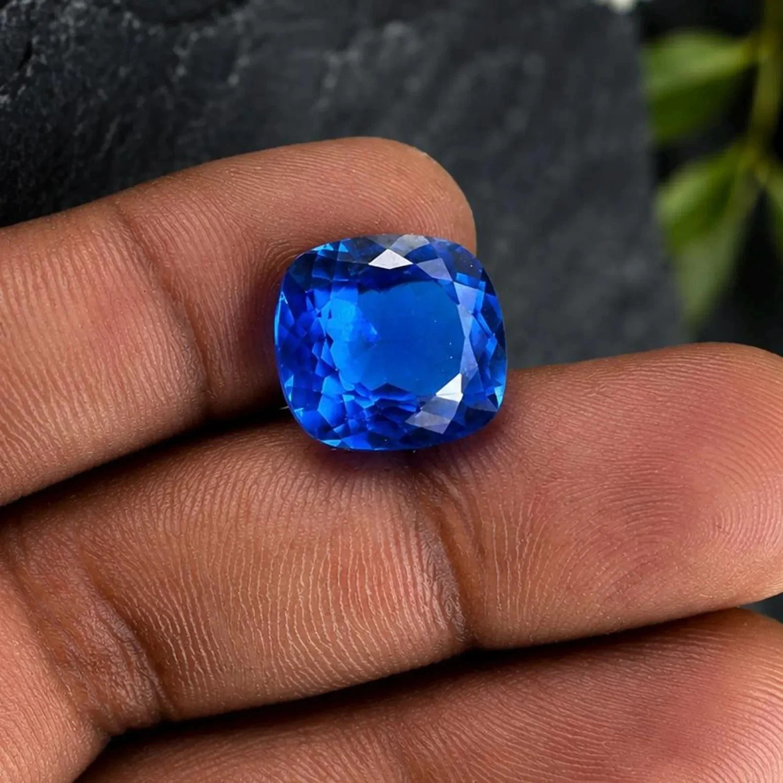 GIE Certified Natural Blue Color Flawless 11.50 Ct Sapphire Cushion Loose Gems A
