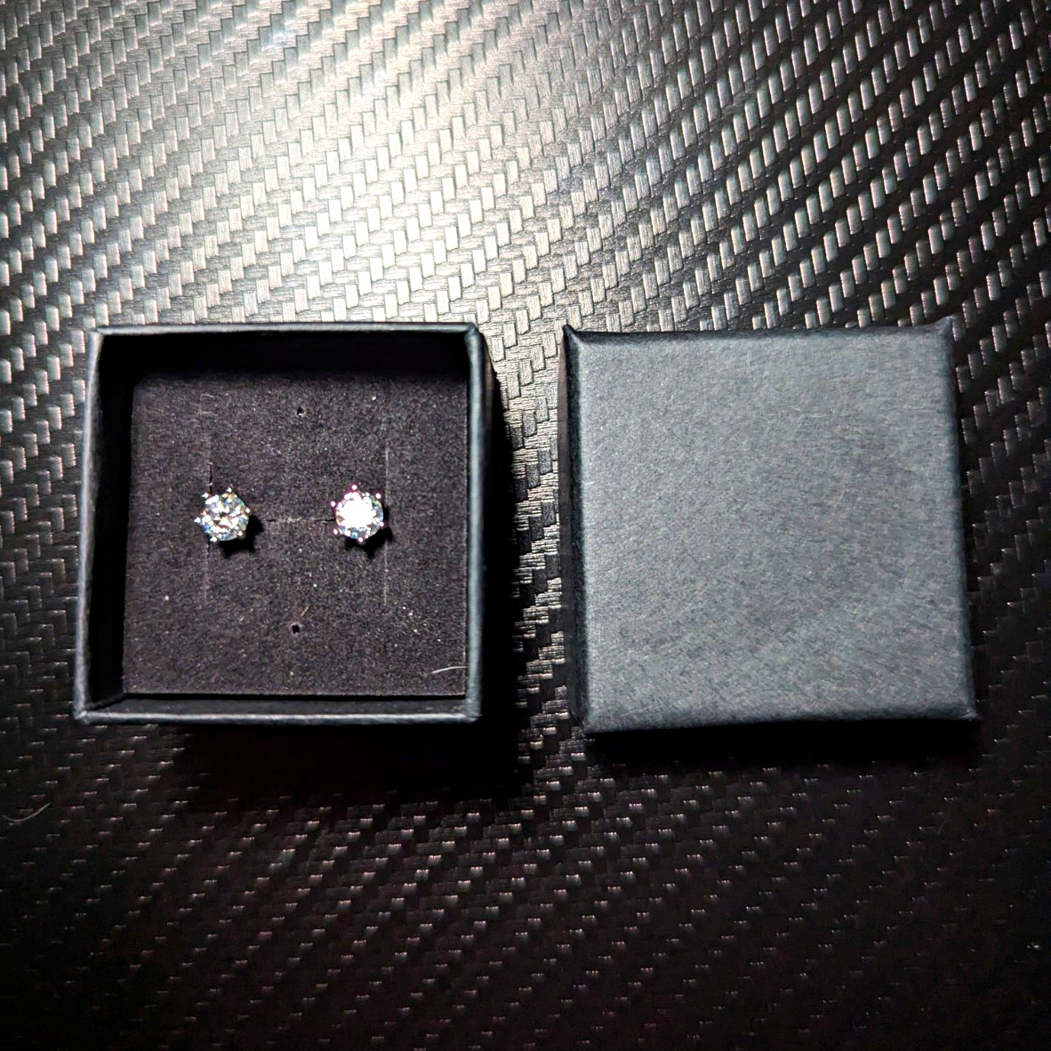 Half A Carrot Moissanite Earrings With Graded GRA Card