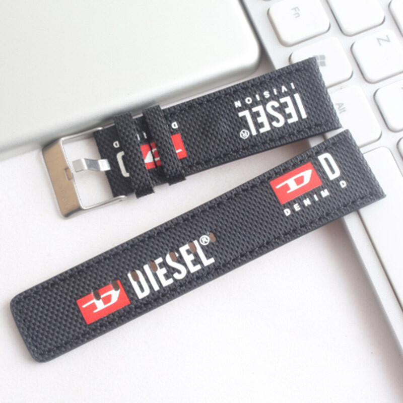 26mm Nylon Silicon Watch Band Strap for Diesel Mega Chief DZ4512 4541 4323 4535