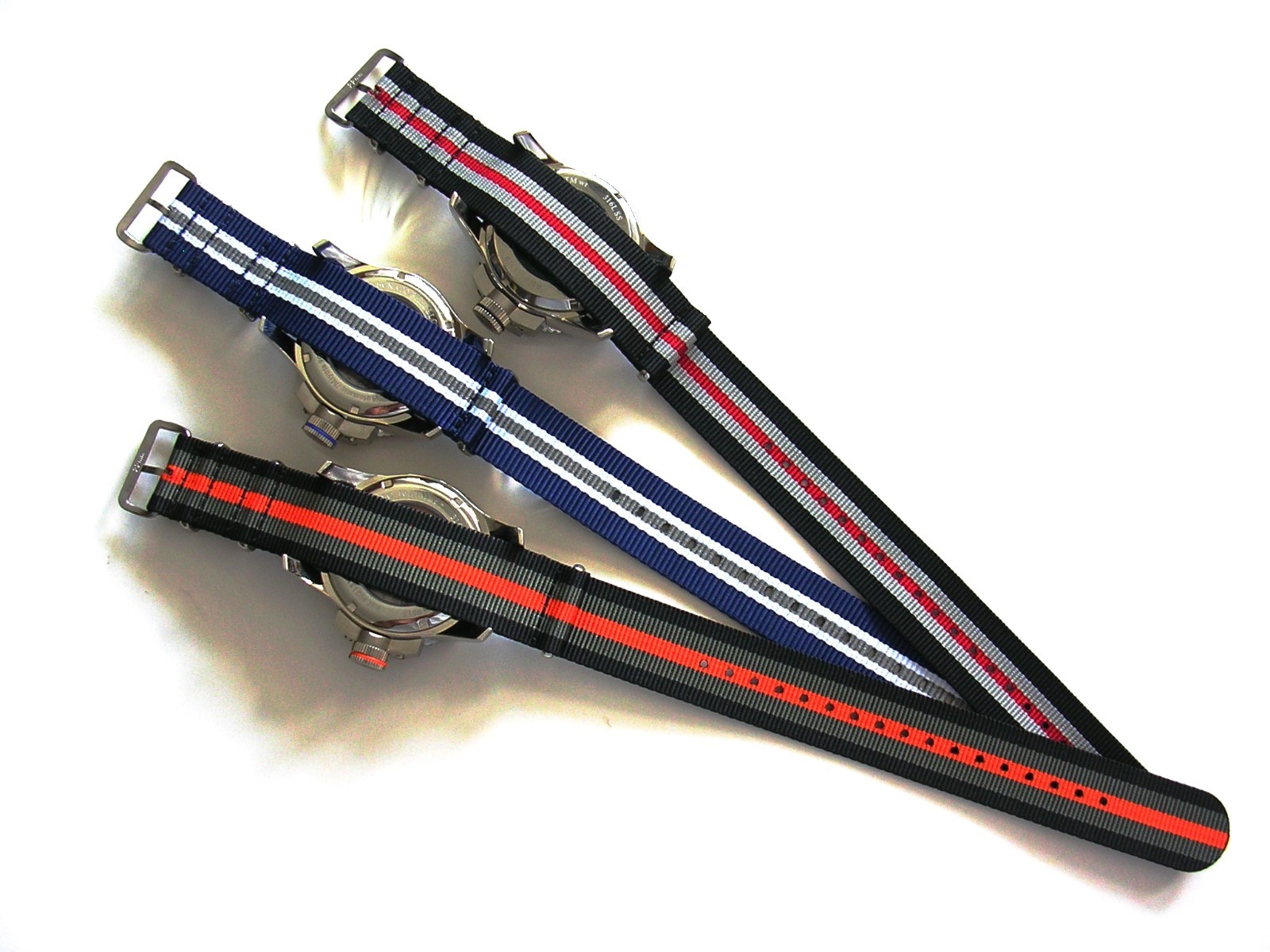 NATO G10 ® 5 Stripe Prem nylon watchband Sport strap Military RAF bond IW SUISSE