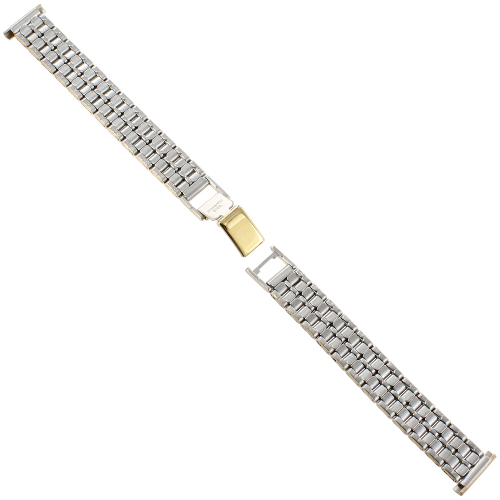 14mm Gilden Gold Tone Stainless Steel Ladies Straight Ends Watch Band 1046-Y