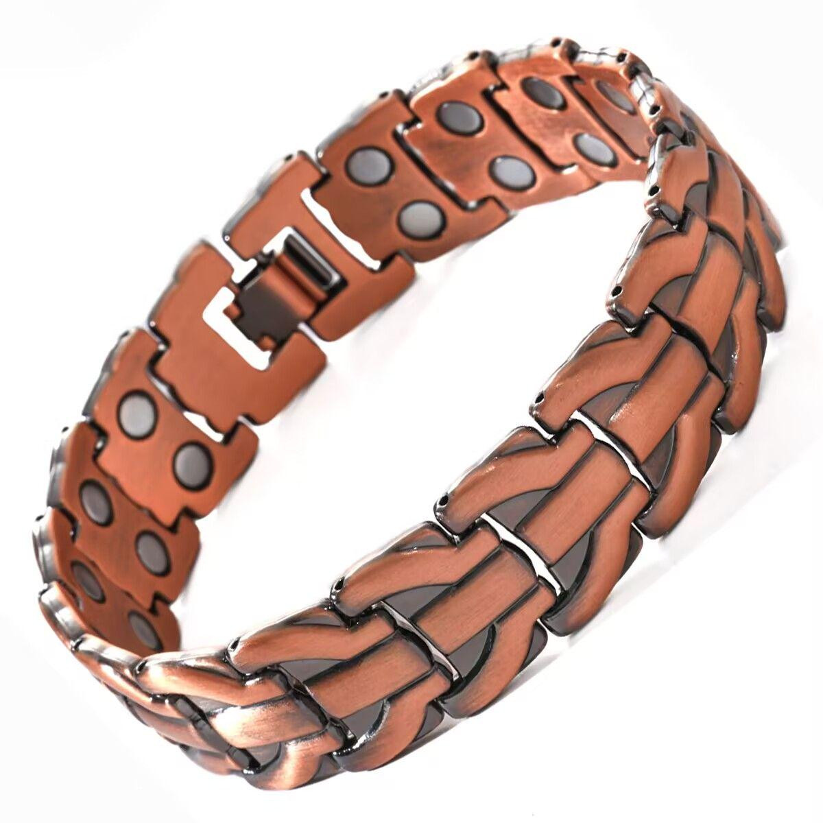 99.99% Pure Copper Magnetic Bracelet for Adult, Anti-Oxidation Scratch Resistant