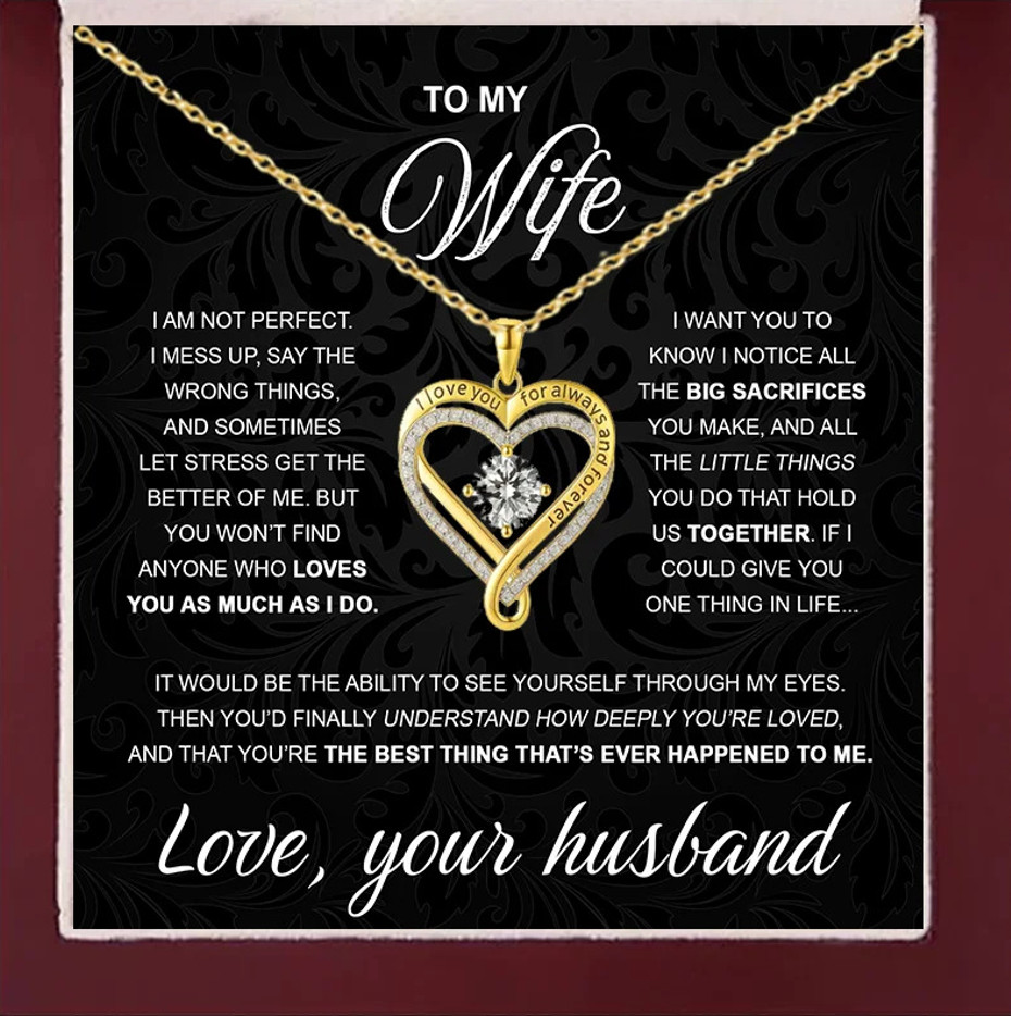 To My Wife – I Love You Forever Necklace