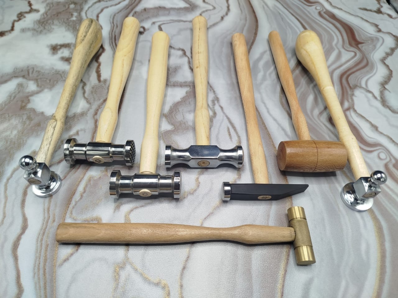 8pc Jewelry Hammer Set Metal Forming Tools for Silversmith & Jewelry Making