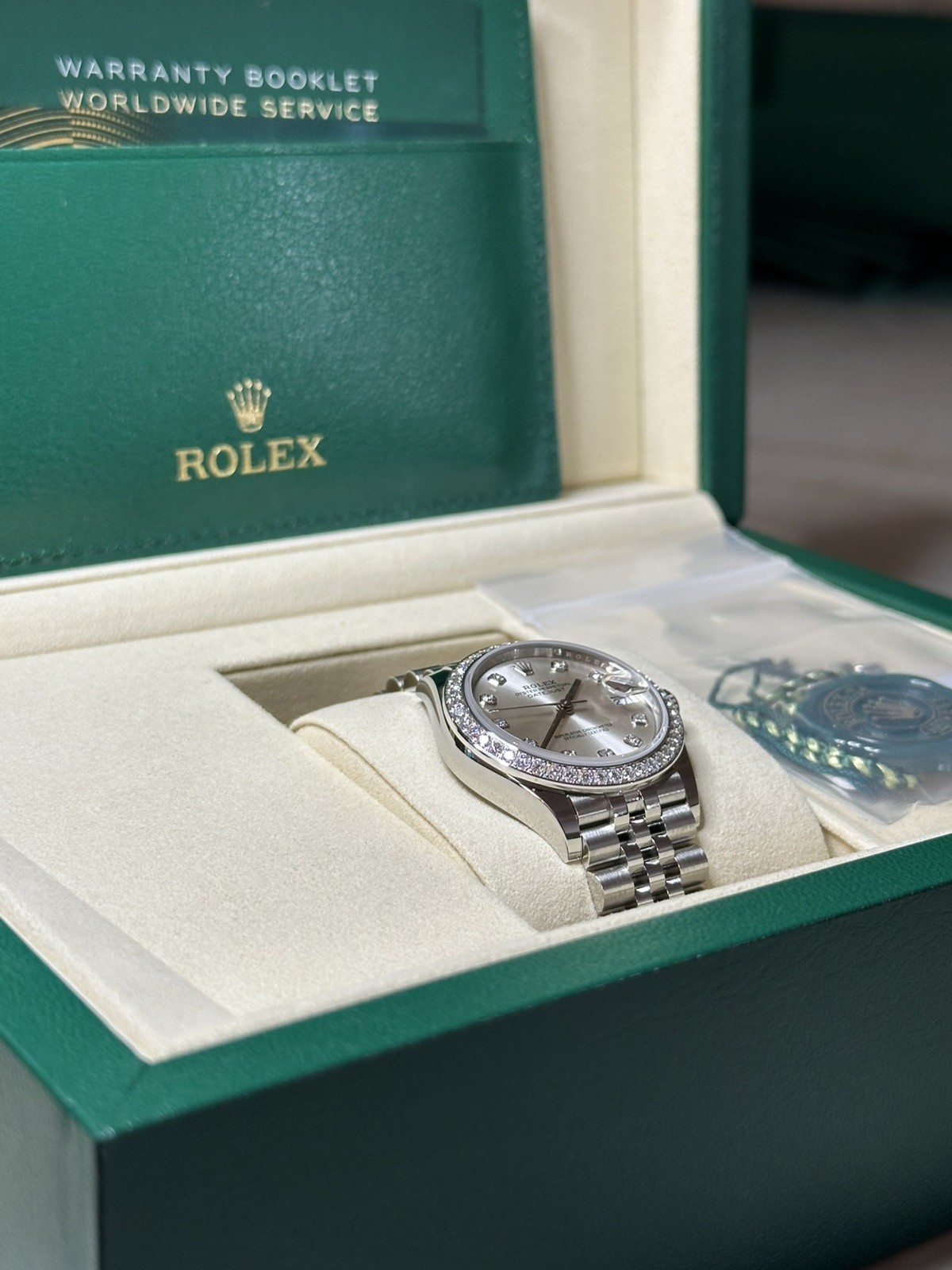 Datejust 31 Oyster, Oystersteel white gold and Factory diamonds # 278384RBR-0034