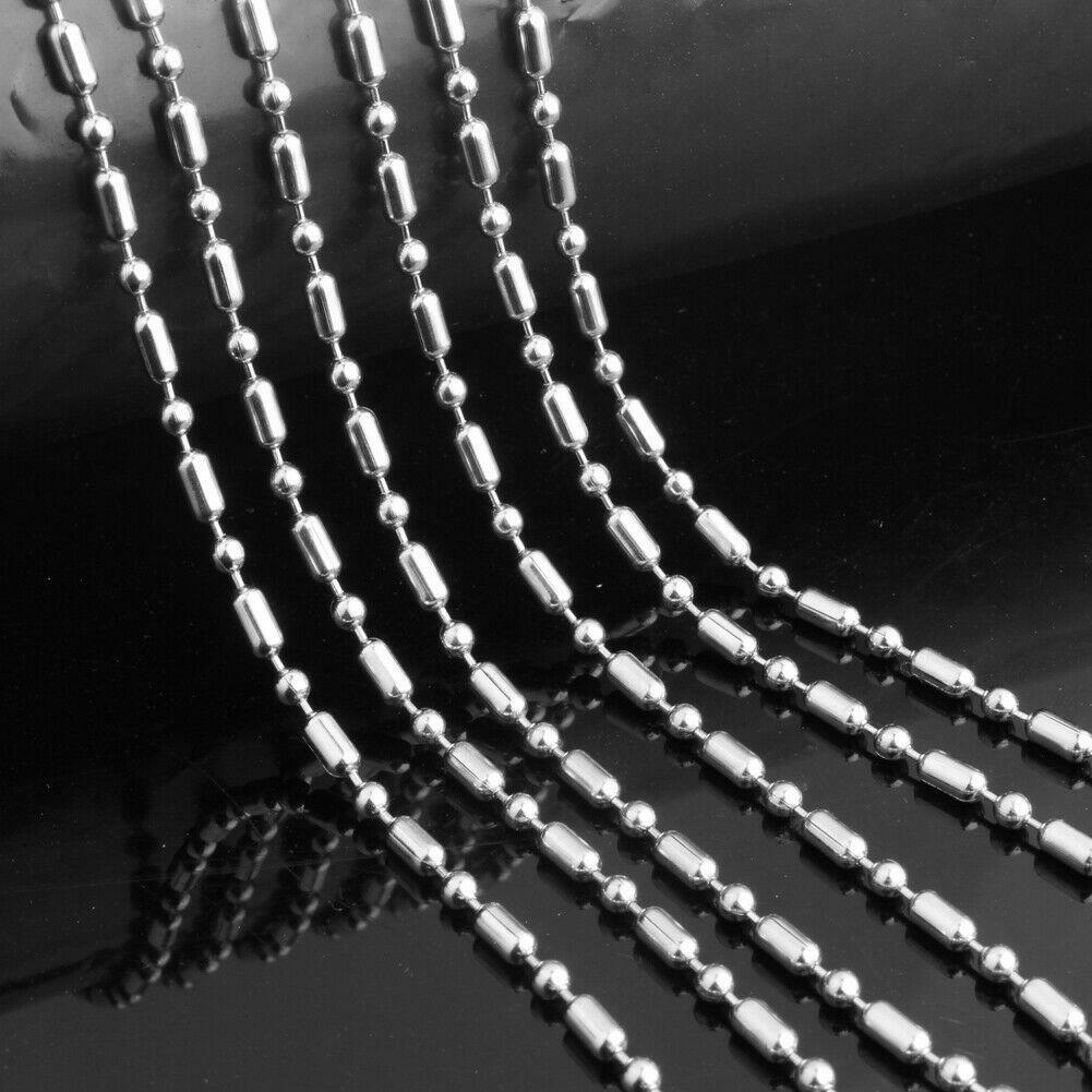 50/100pcs Lots Wholesale In Bulk Stainless Steel Bamboo Chain Necklace 16″-40″