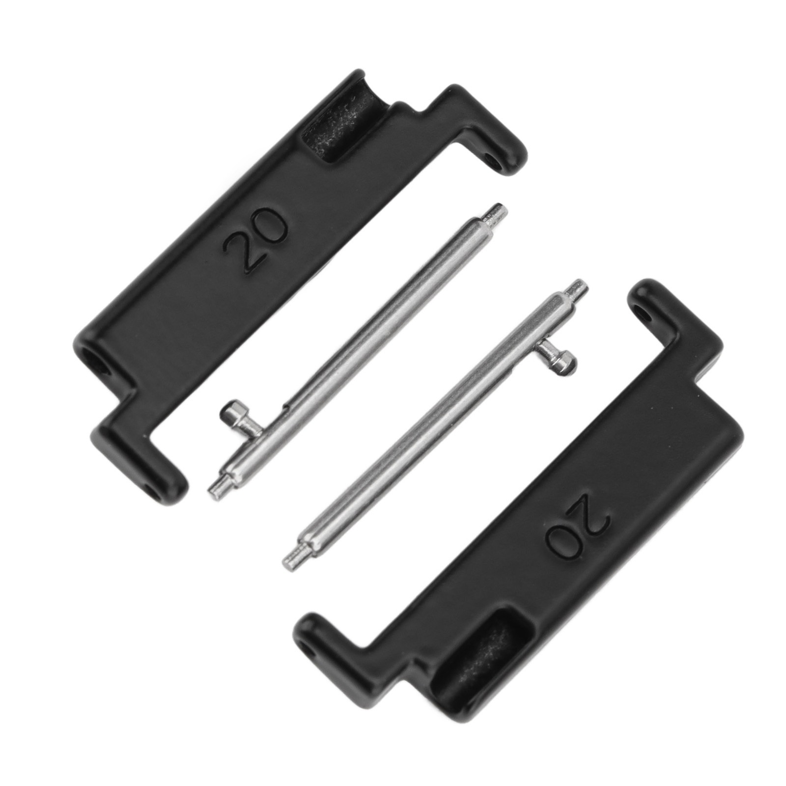 Black A Pair 1 Pair Metal Watch Band Adapter 20 To 22mm Watch Strap Connect N