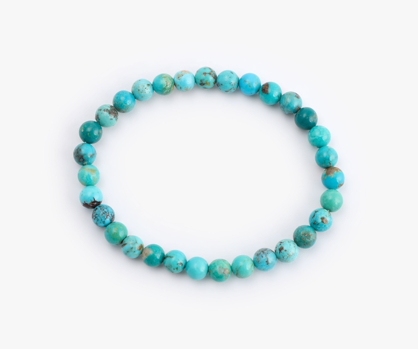Dainty 4mm Genuine Turquoise Stretch Bracelet Minimalist Healing Crystal Stone