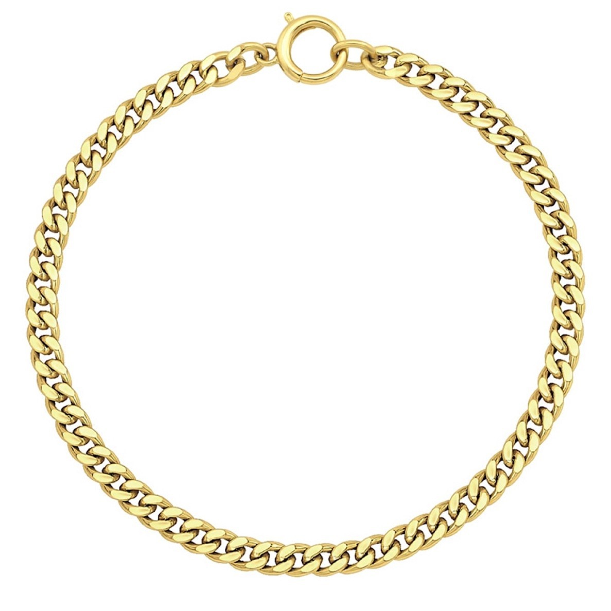 Authentic Solid 1/20 14K Yellow Gold Cuban Link Bracelet mm 7 Inch