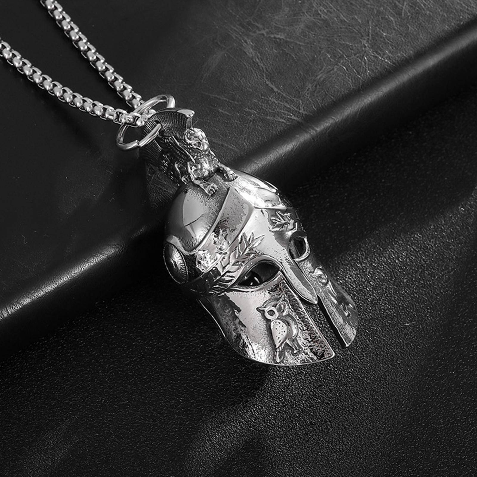 Good Luck Guardian Motorcycle Bell 3D Stainless Steel Pendant W/ Clear Sound