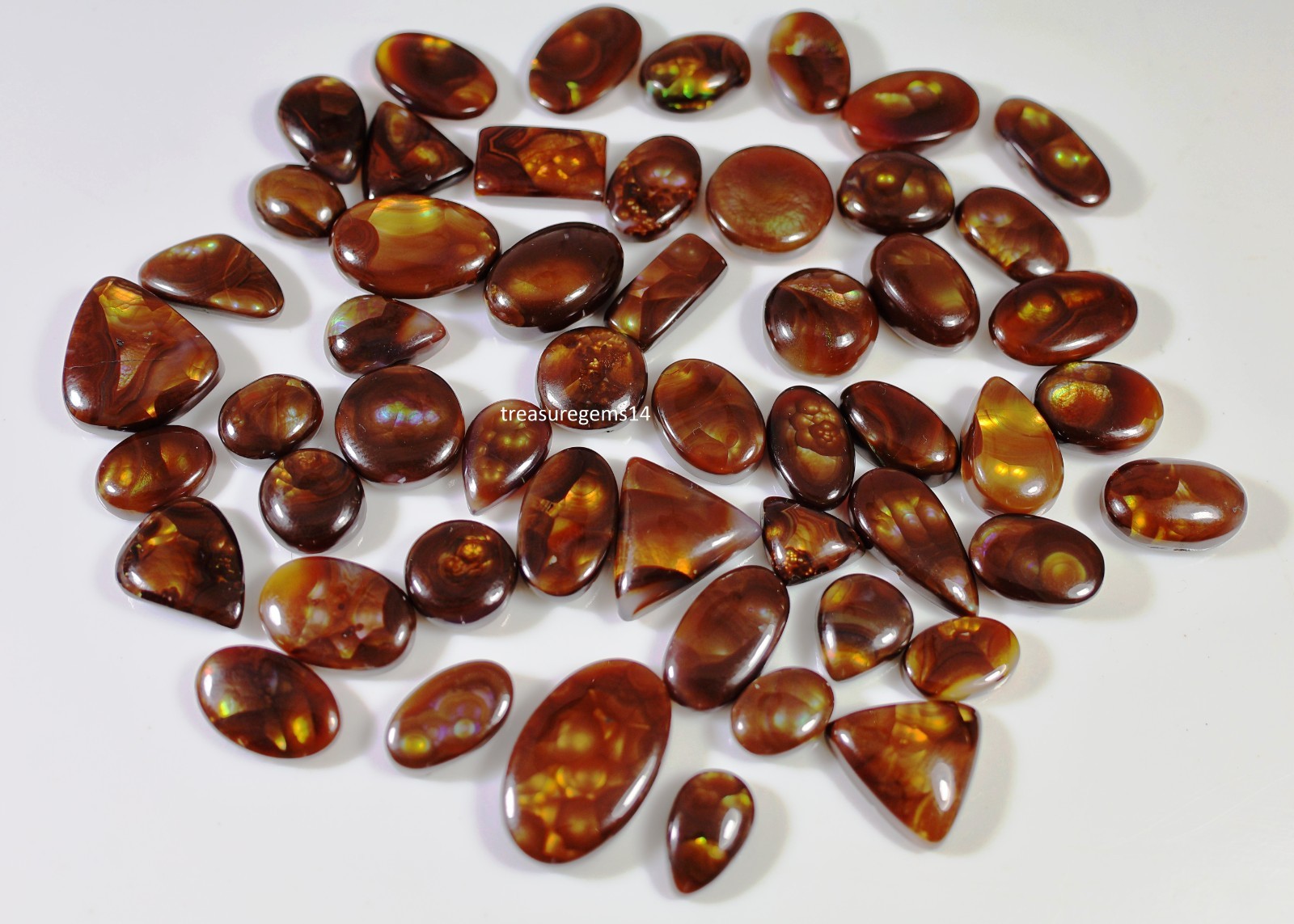 Natural top quality mexican fire agate 15 Ct Wholesale Lot Cabochon gemstone