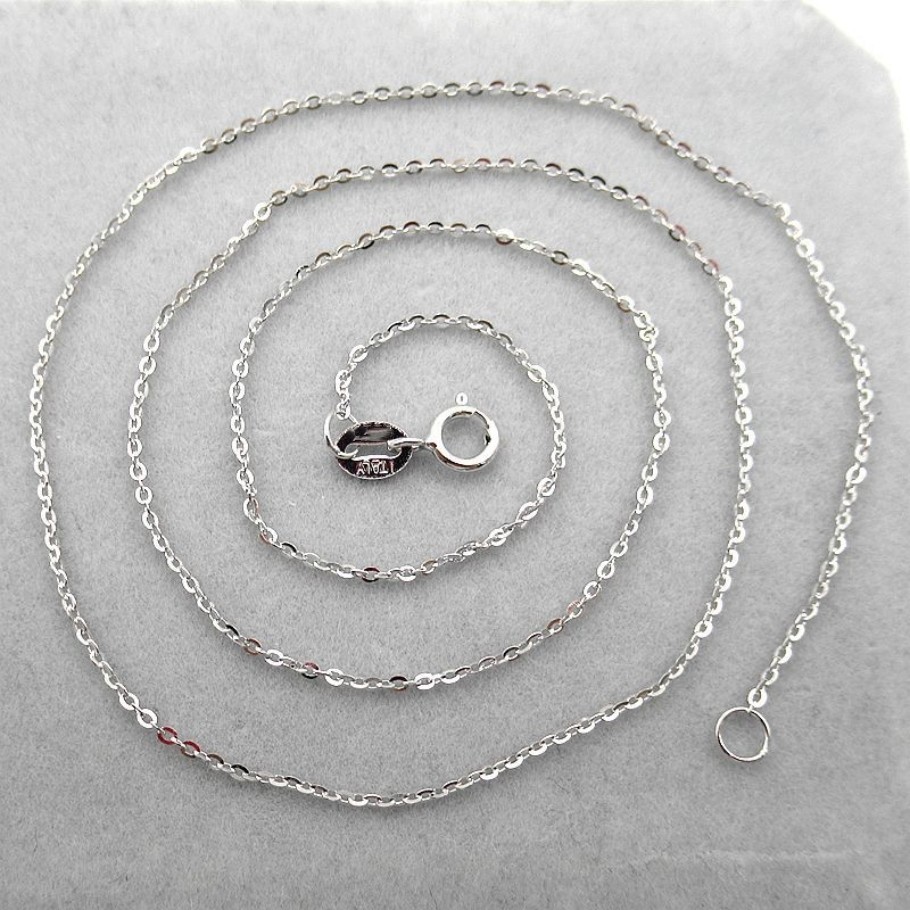 Women’s Silver Plated Fashion Thin Necklace Single Chain No Pendant 45cm