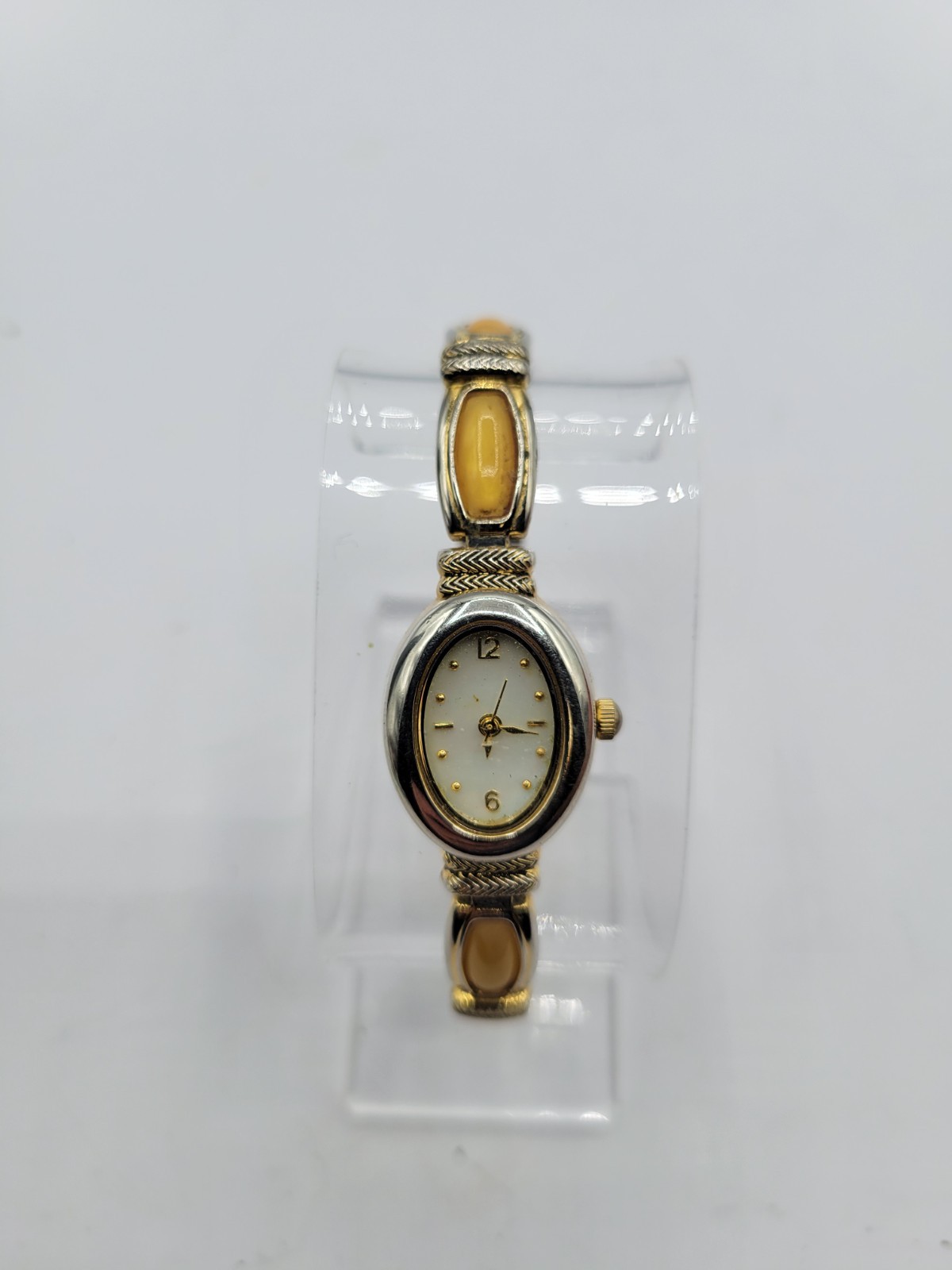 Vintage Valleta Ladies Watch With Yellow Stones and new Battery