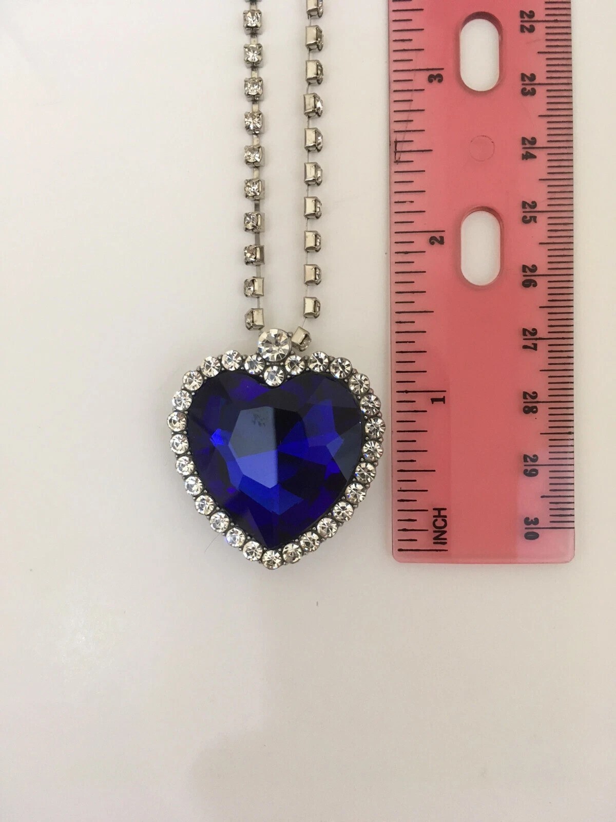 Titanic Heart Of the Ocean Women Blue Crystal Necklace with Luxury Velvet Bag