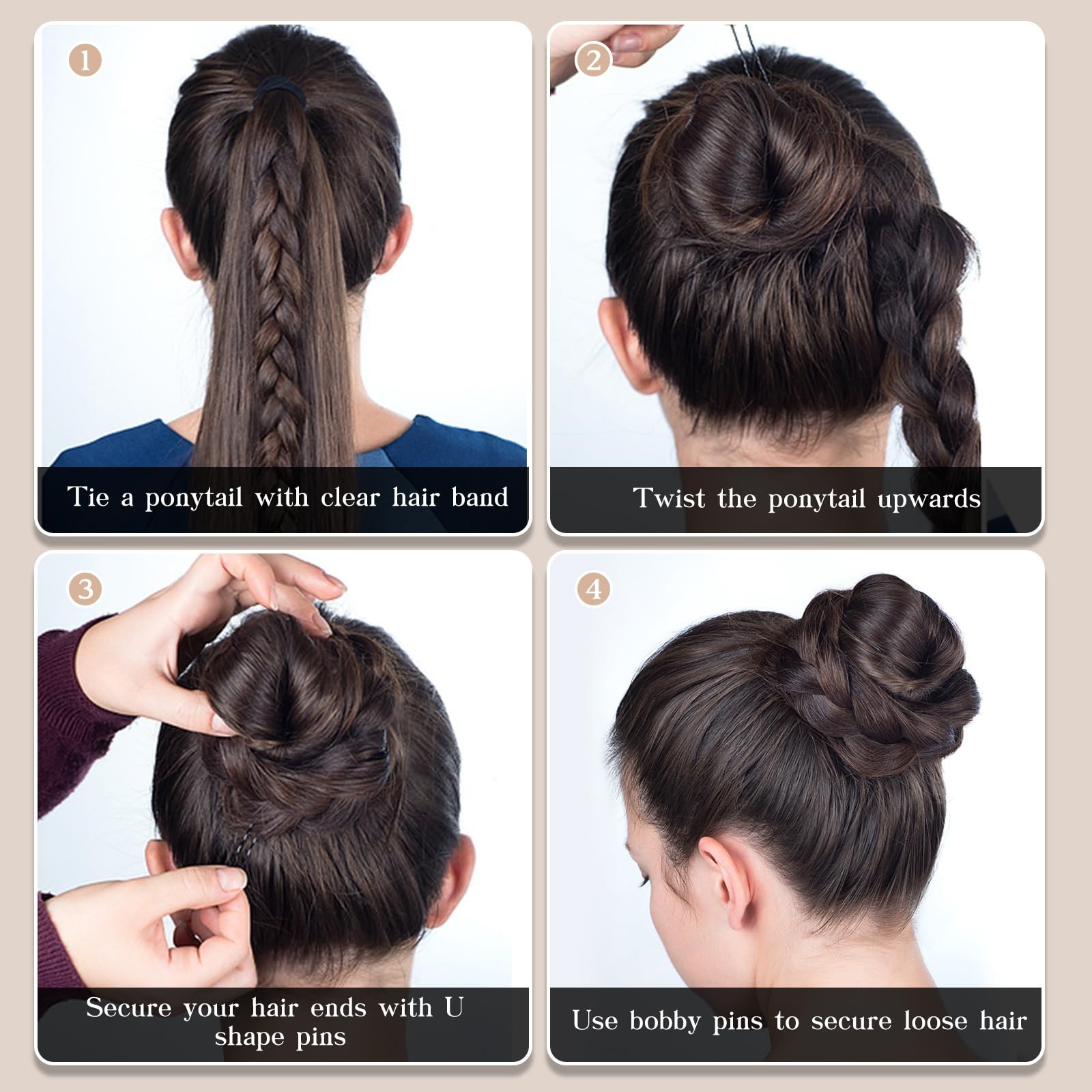 600PCS Bobby Pins Hair Pins Kit, Brown & Black Hair Clips & Bands with Storag…
