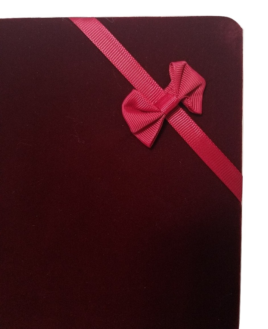 XL WINE RED VELVET SET GIFT BOX FOR JEWELRY-NECKLACE EARRING & BRACELET & BONUS