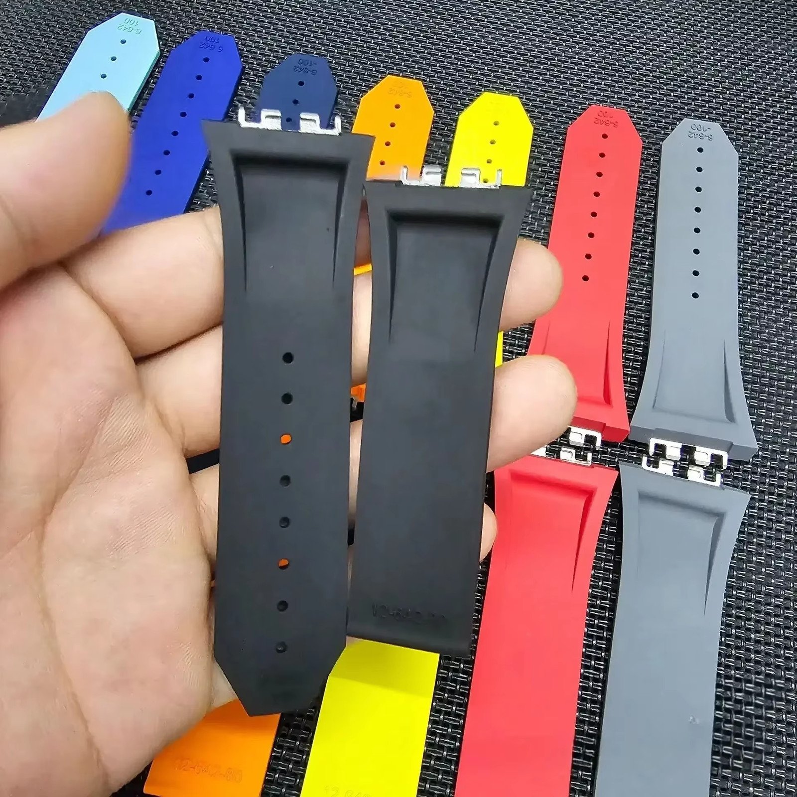 30/22mm Rubber Watch Strap Fits HB Spirit of Big Bang 42mm 642 Series