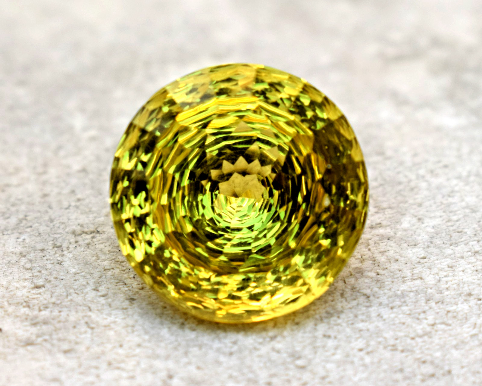 25 CT Natural Yellow Sphene Master Round Cut Certified Loose Gemstone Rare Find
