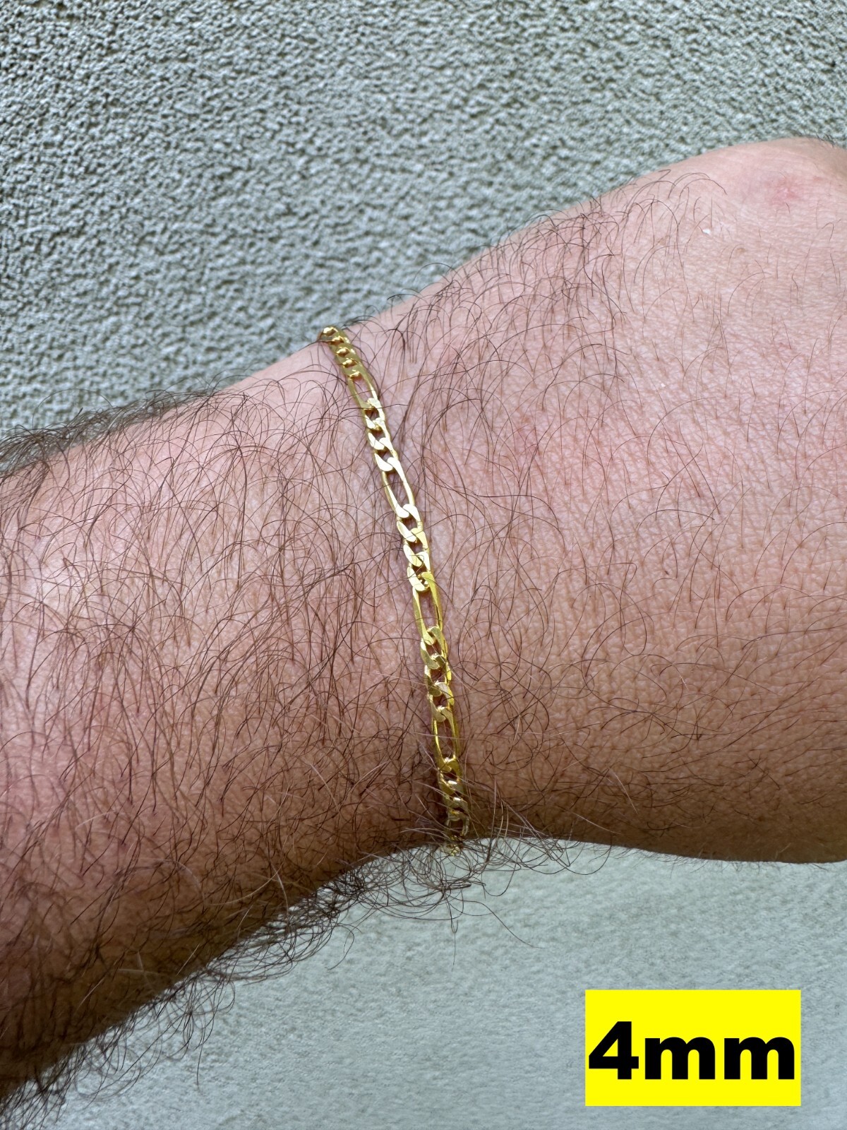 14k Gold Plated Solid 925 Sterling Silver Figaro Chain Bracelet ITALY 2.5-10mm