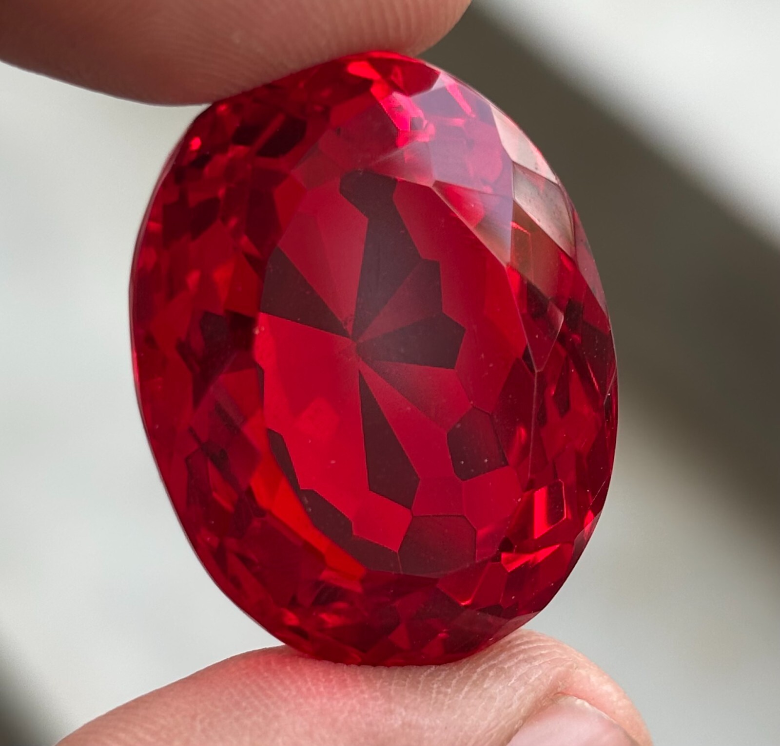 200 CT BIG SIZE Natural Certified Blood Red Ruby Oval Cut Loose Gemstone