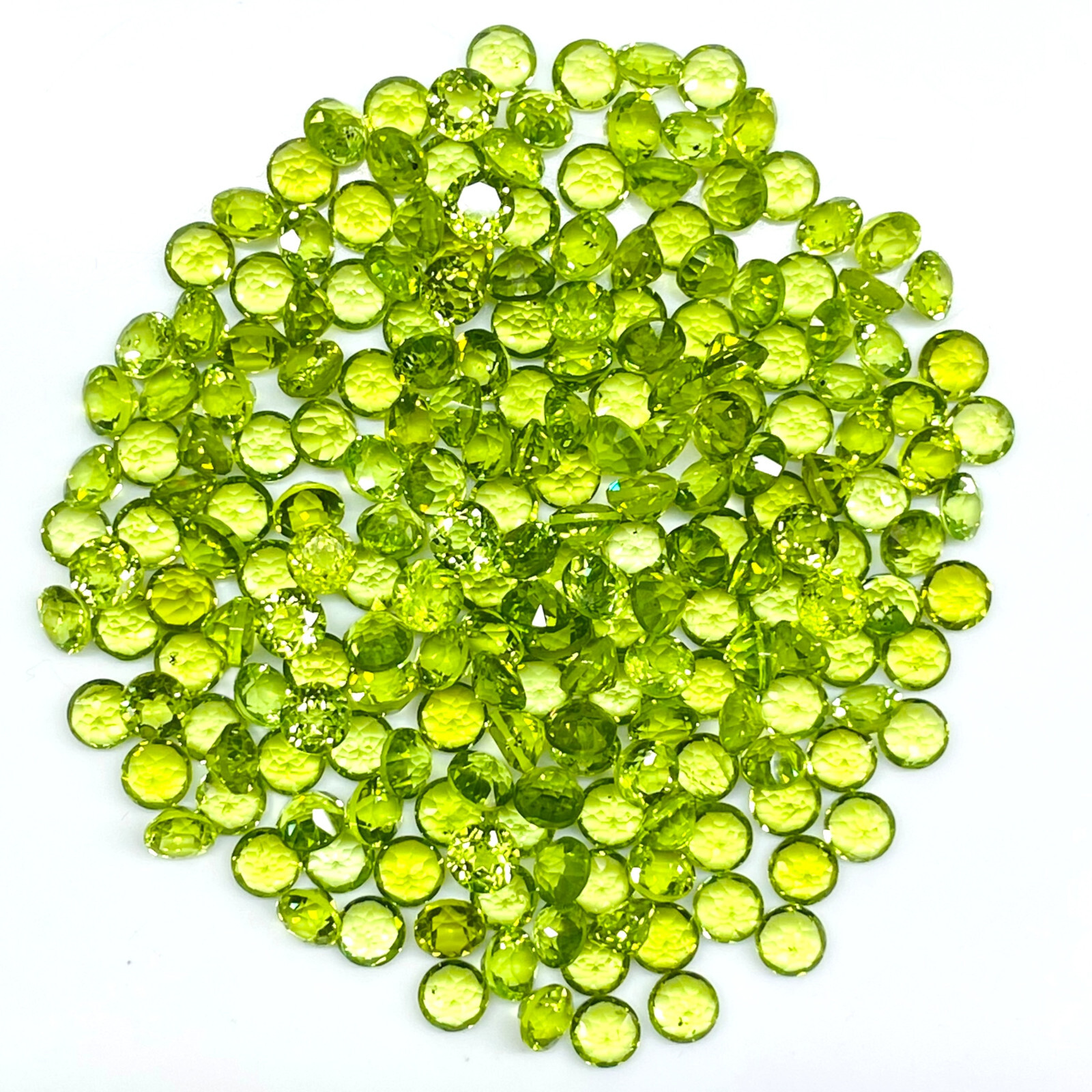 VVS 25 Pcs Natural Peridot 5mm Round Cut Loose Top Quality Loose Gemstones Lot