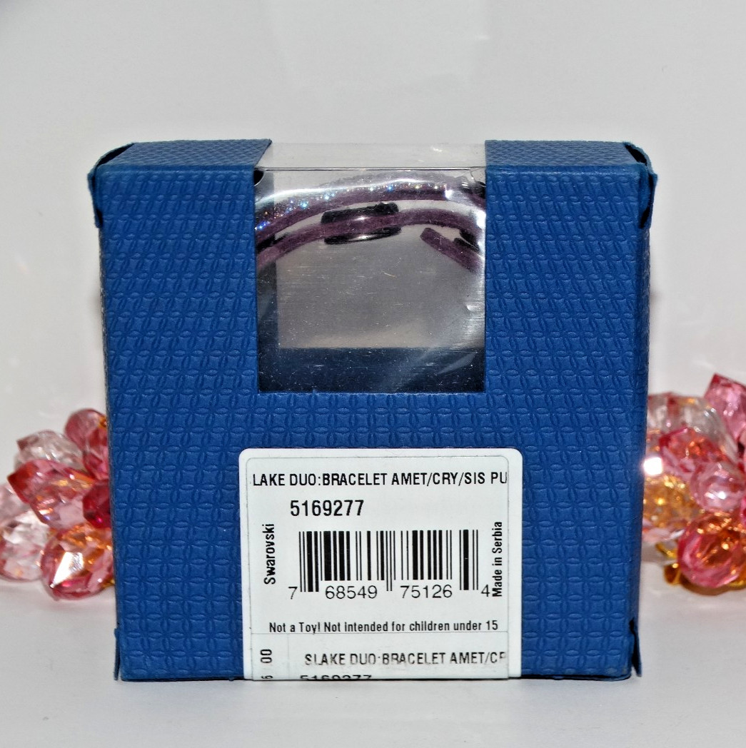 Swarovski Slake Purple Duo Bracelet 51692 , Unused, Purple NEW