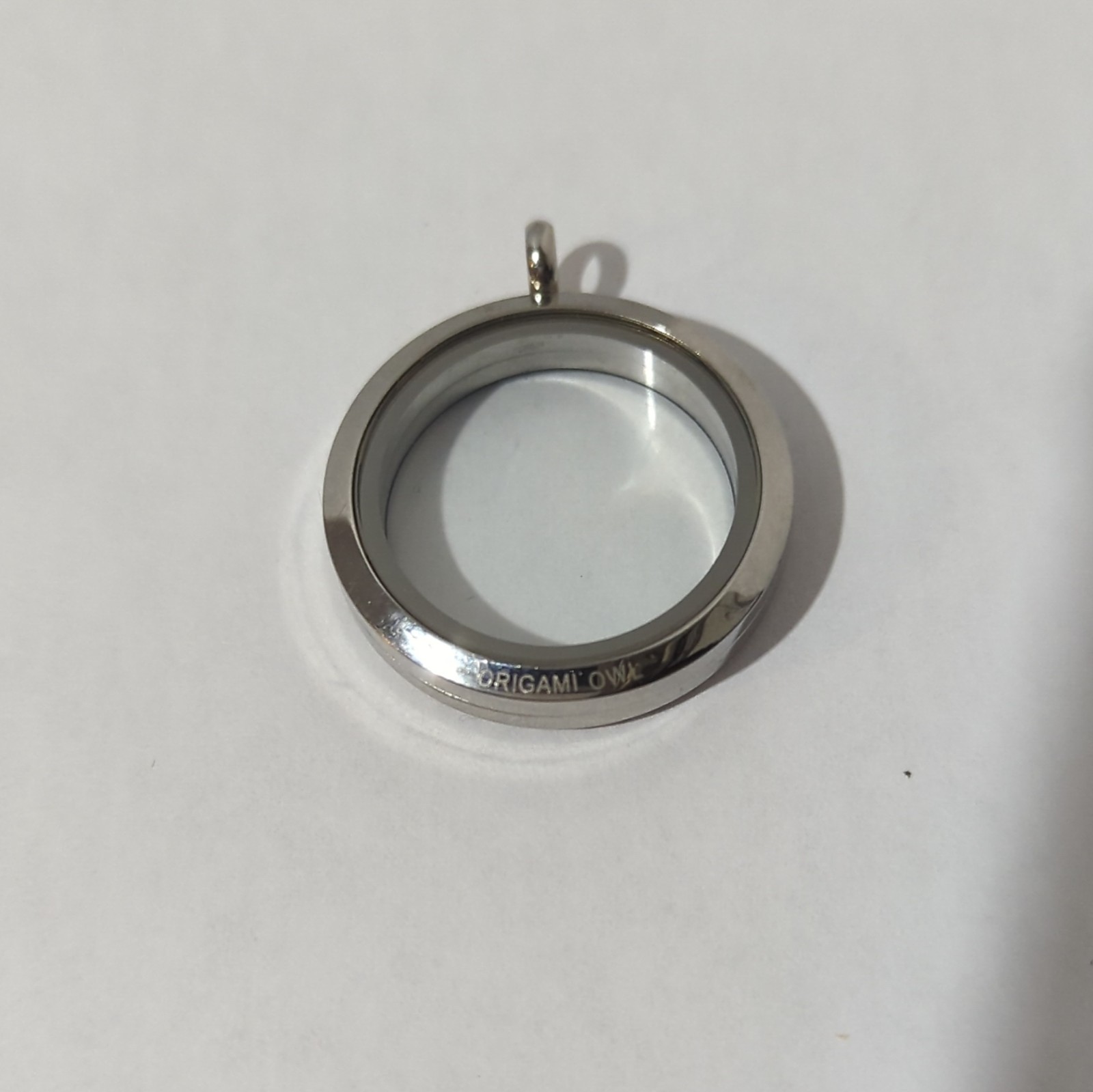 Origami Owl Silver Tone Round Locket Necklace Crystal Charm Halloween Adjustable