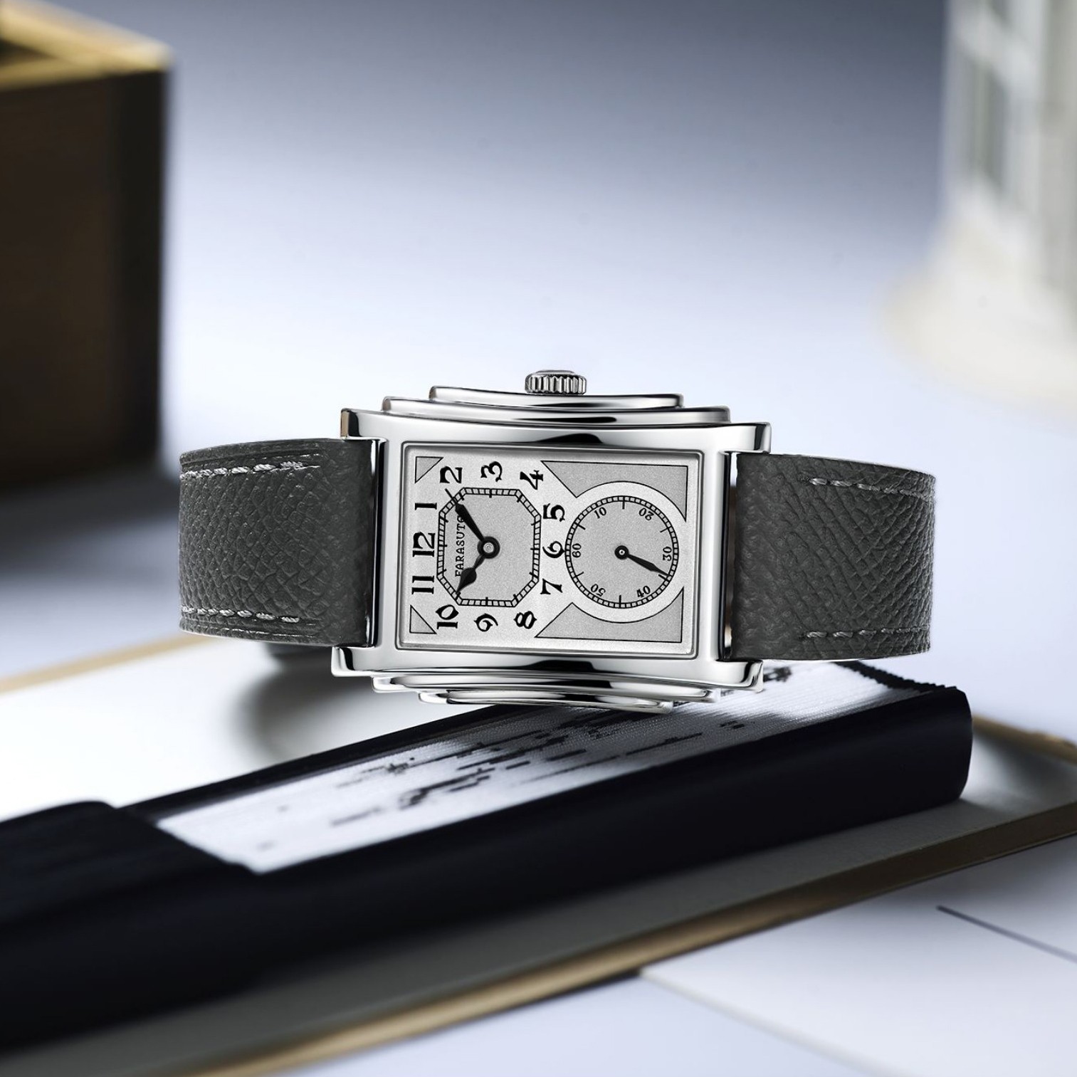FARASUTE Men Automatic Watch 31mm Rectangle Mechanical Wristwatch Miyota 8215