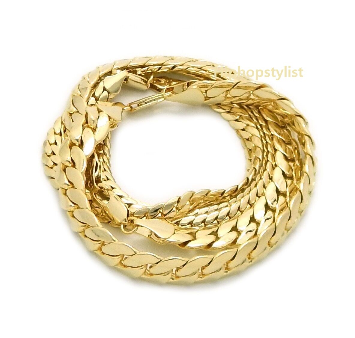Mens Miami Cuban link Chain 4mm to 12mm 8″ 9″ 20″ 22″ 24″ 26″ 30″ Gold Plated